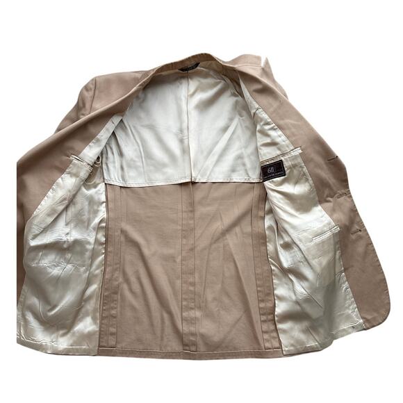 Vintage Western Cotton Blazer Tan Heavyweight Jacket Heritage Style - Picture 3 of 6